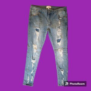 Track 23 Jeans Men's Blue With Rips Size 11 (30)